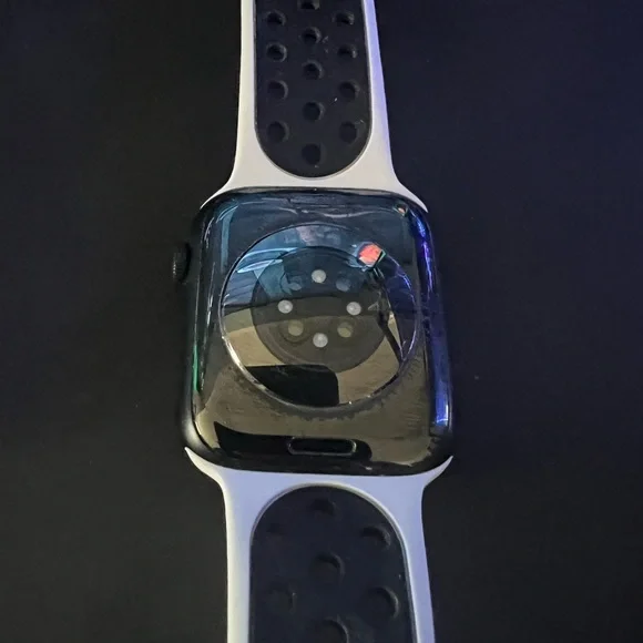 Apple Watch Series 7 GPS + cellular, 45mm midnight aluminum case and 2 bands.